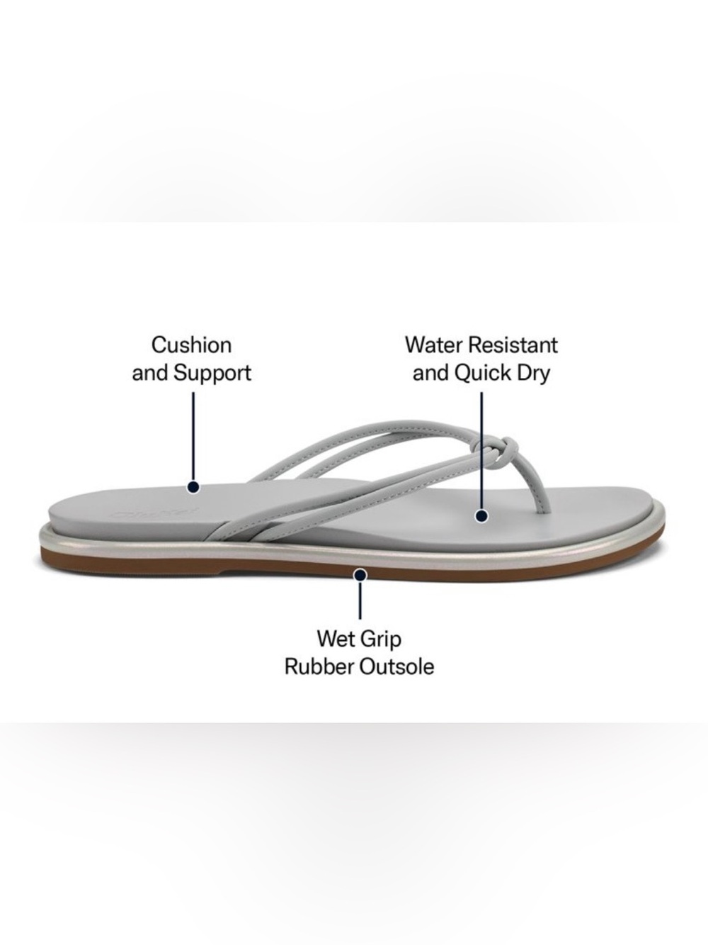 OluKai Women’s ’Aka Flip Flop Sandal in Iridescent Vapor Size 8